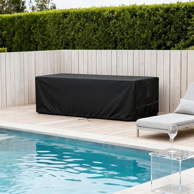 Outdoor Stacked Chaise Lounge Cover, Waterproof Patio 4-6 Stackable Lounge - Image 6