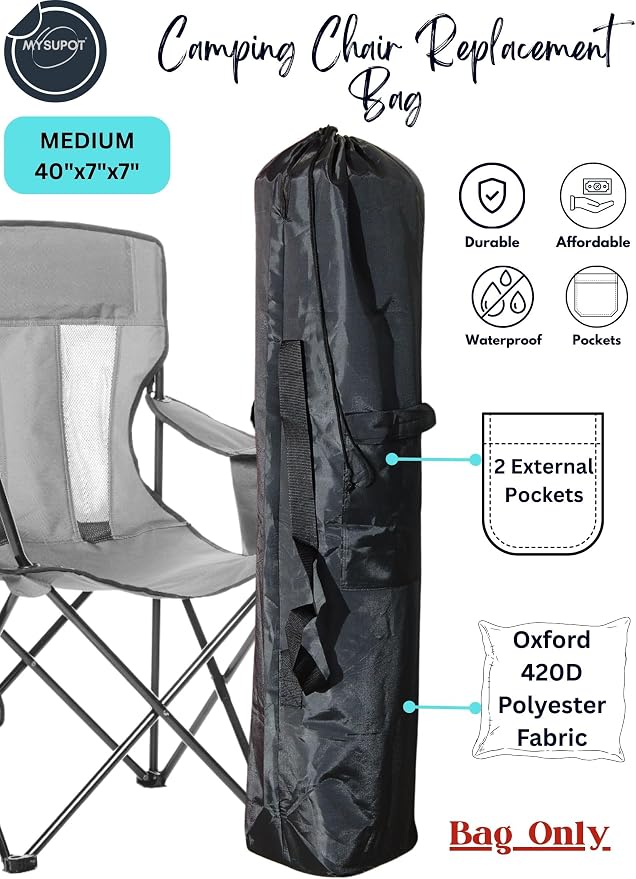 40"x7"x7" Replacement Bag for Folding Camping Chair, Camp Chairs, Yoga Mat - Image 2
