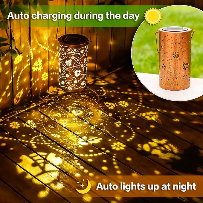 Ladybug Solar Lanterns Outdoor Waterproof Hanging Solar Lights Ladybug Gifts - Image 4