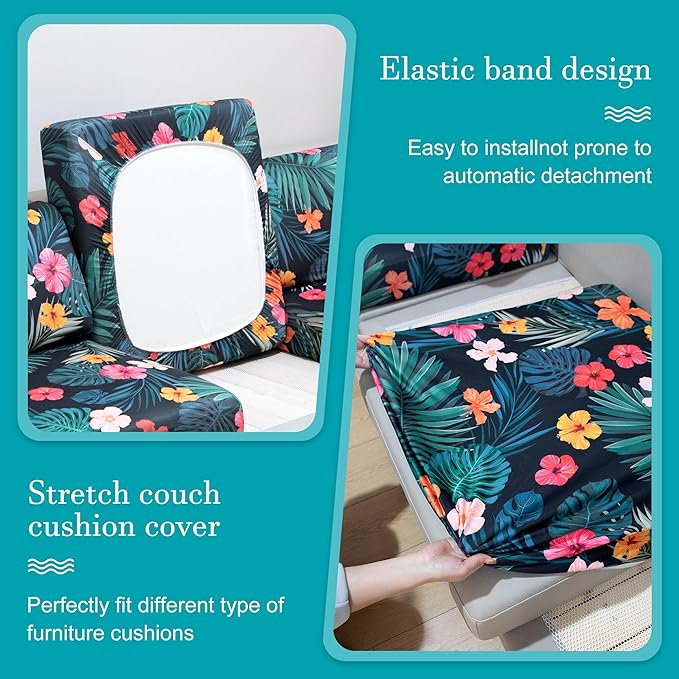 14Pcs Stretch Patio Cushion Covers, Outdoor Couch Covers Replacement, Outdoor - Image 5