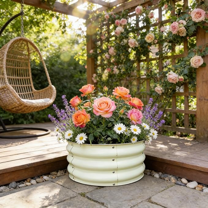 GARDMAX 2 Pack 2x2x1FT Galvanized Round Raised Garden Bed Kit, Metal Planter - Image 8