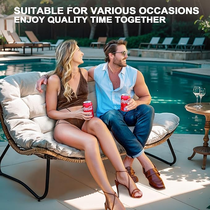 Crestlive Products Outdoor Loveseat 3PCS, Outdoor Sofa Set, All-Weather Boho - Image 6