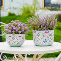 Butterfly & Bee Metal Planters Set of 2 – Decorative Flower Pots by JointHonglin