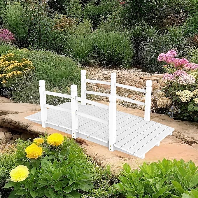 VINGLI Garden Bridge, Classic Wooden Bridge - Image 6