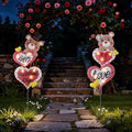 Lewondr 2 Pcs Valentine's Day Decorations Outdoor, Metal Solar Pathway Lights by Lewondr