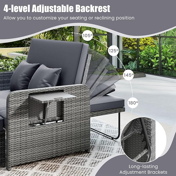 Tangkula Patio Rattan Daybed - Image 5