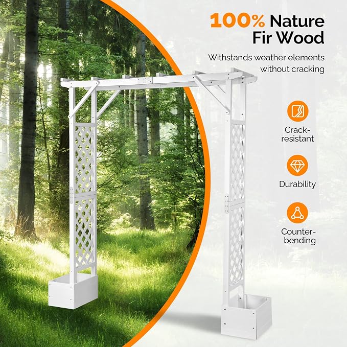 VINGLI Wooden Garden Arbor - Image 4