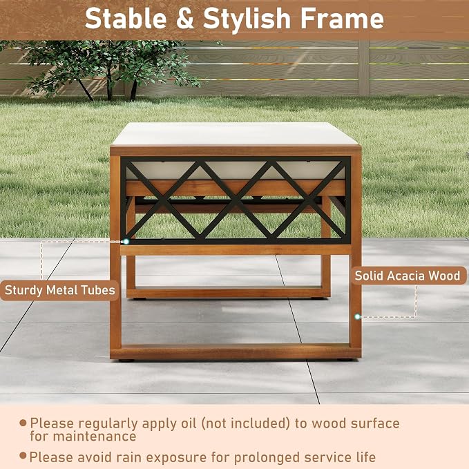 RELAX4LIFE Wicker Outdoor Ottomans - Image 7