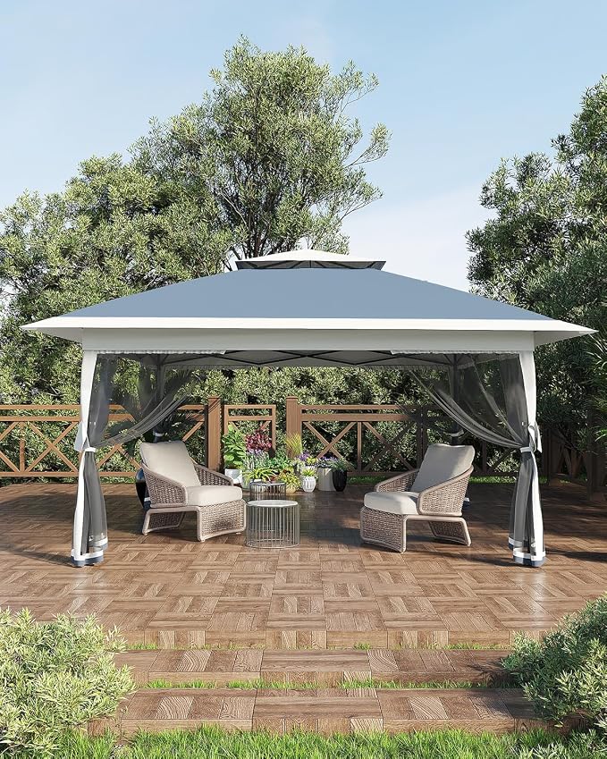 Canopy Tent 12x12 ft, Pop Up Gazebo One-Push Setup - Image 11