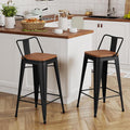 Yongchuang 30 inch Bar Stools Set of 2 Bar Height Metal Barstools by YongchuangInternational