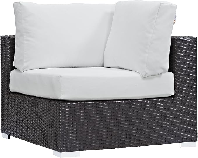 Modway Convene Wicker Rattan Outdoor Patio Sectional Sofa Corner Seat in by Modway