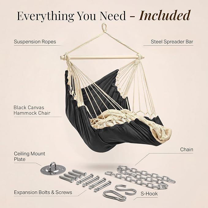 Hanging Hammock Chair Swing – Hanging Chair Outdoor & Indoor - Image 6
