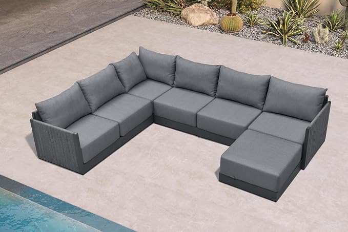PURPLE LEAF 7 Pieces Patio Conversation Sets - Image 2