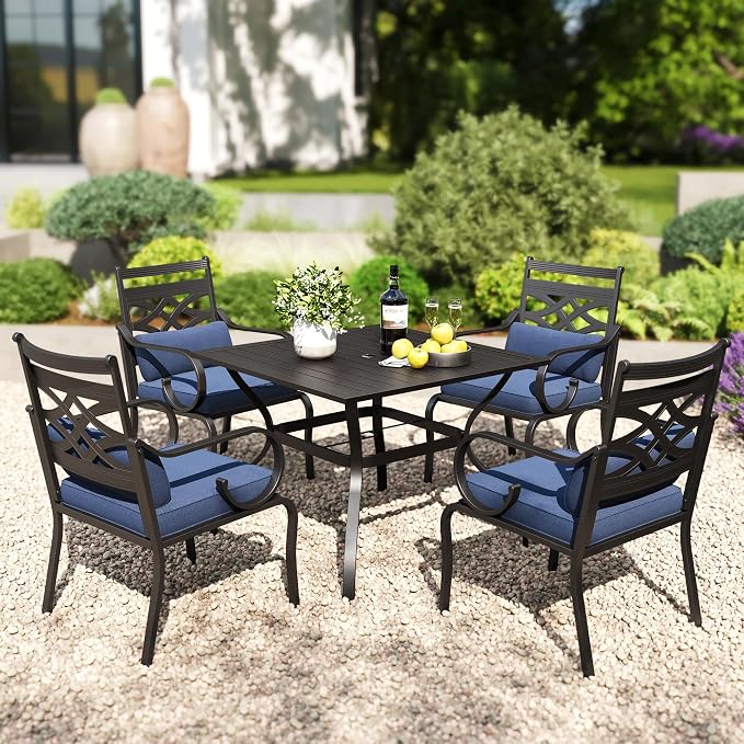 PHI VILLA 5 Pieces Outdoor Dining Set by PHIVILLAThepioneerofcomfortablehouseholdsupplies