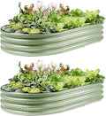 2 Pack Raised Garden Bed Kits, Easy Assembly Metal Raised Bed by Gartist