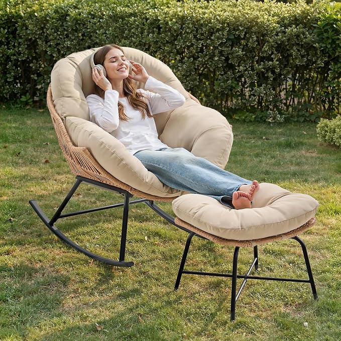 ONBRILL Papasan Rocking Chair - Image 4