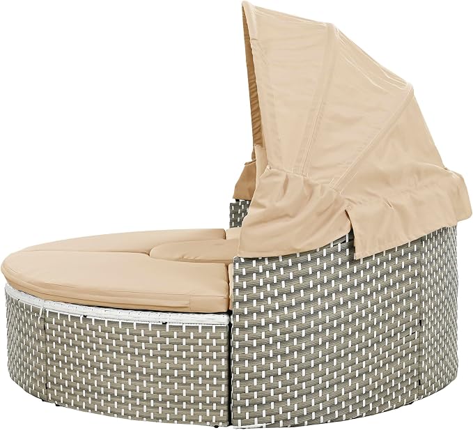 Merax All-Weather Patio Round Outdoor Sectional Sofa Set - Image 8