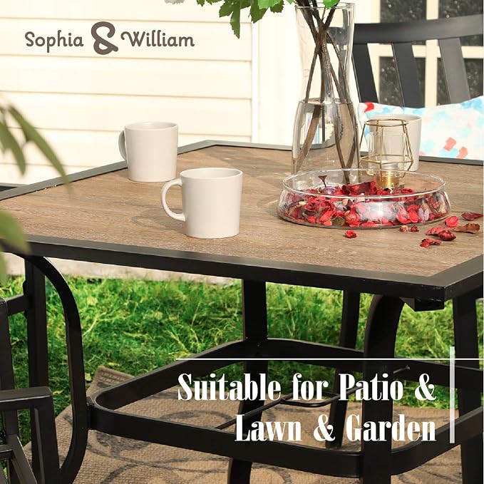 Sophia & William Square Patio Dining Table - Image 7