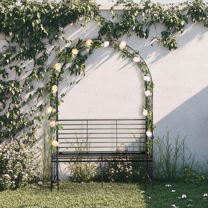 Garden Arbor with Garden Bench, 7FT Wedding Arches - Image 3