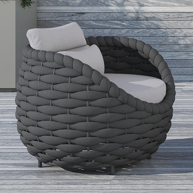 TWT Patio Sofa Set of 2 All-Weather Textilene Rope Balcony Furniture - Image 2