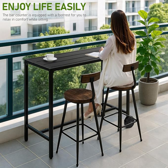 Outvita Outdoor Bar Table, Bistro Rectangle - Image 6
