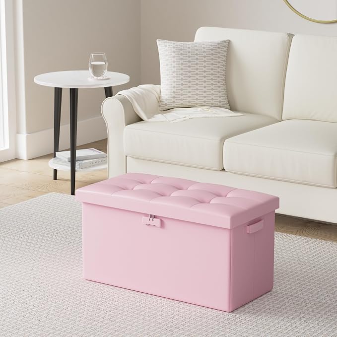 ENGPOW Storage Ottoman Bench, Fireproof Folding Bench - Image 2