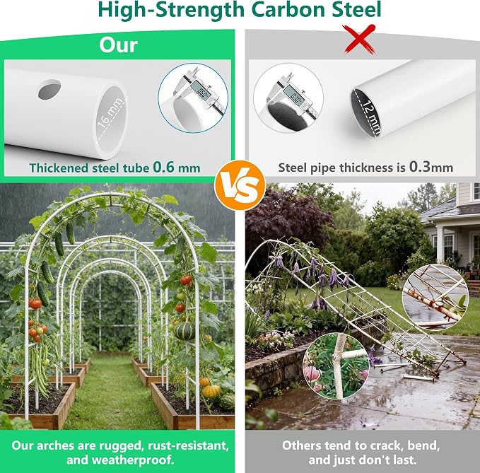 Thickened Rustproof Garden Arch Metal Trellis - Image 4