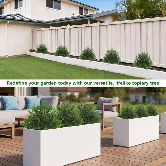 Artificial Cypress Topiary Bushes - Image 6
