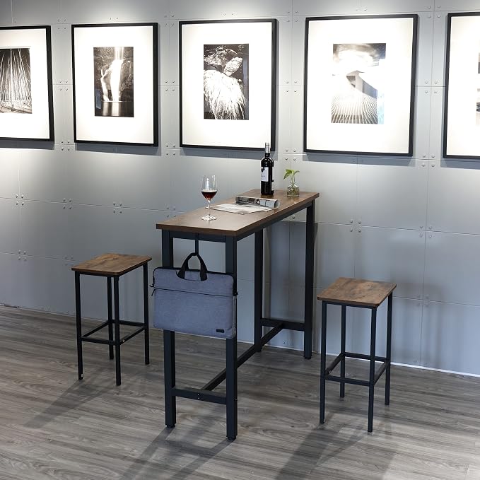 Finnhomy 47" Industrial Bar Table Set - Image 3