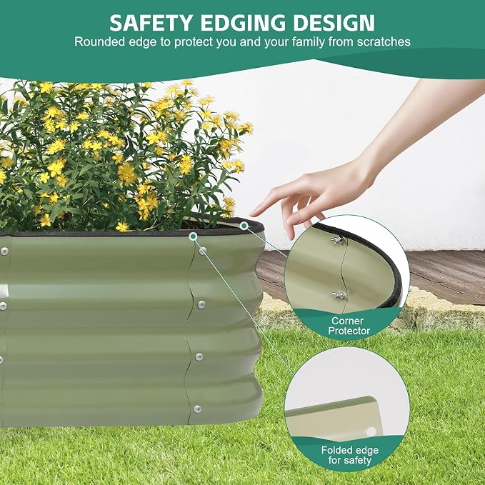 4 in 1Galvanized Raised Garden Bed - Image 6