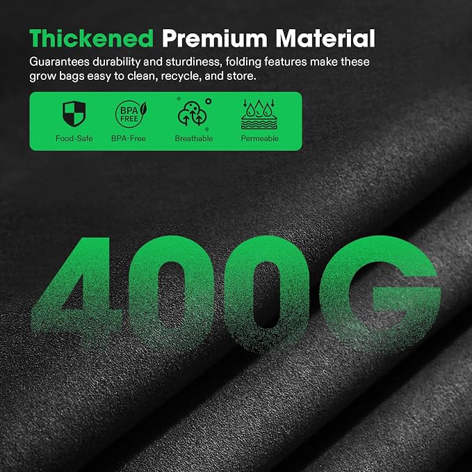 VIVOSUN 8-Grid 129 Gallon Plant Grow Bags, Large Fabric Raised Garden Bed - Image 3