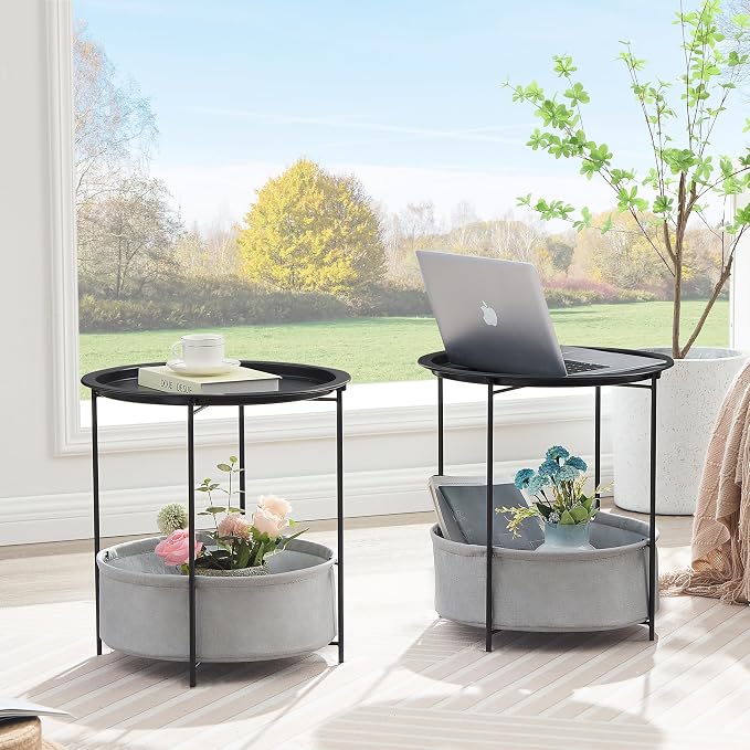 VECELO Round Side/End Table - Image 5