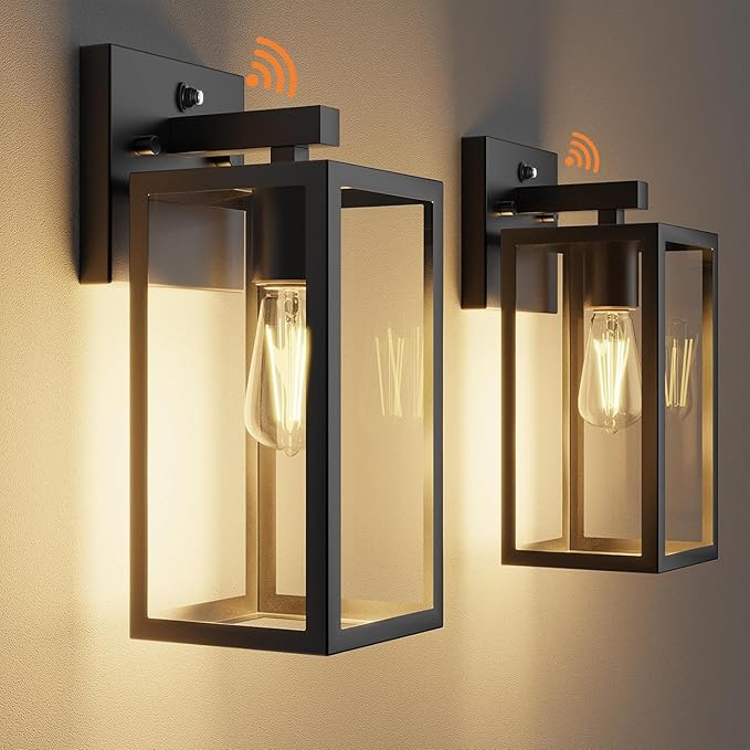 Kalium Dusk to Dawn Porch Outdoor Light, 2 Pack Wall Light Fixtures Waterproof by Kalium