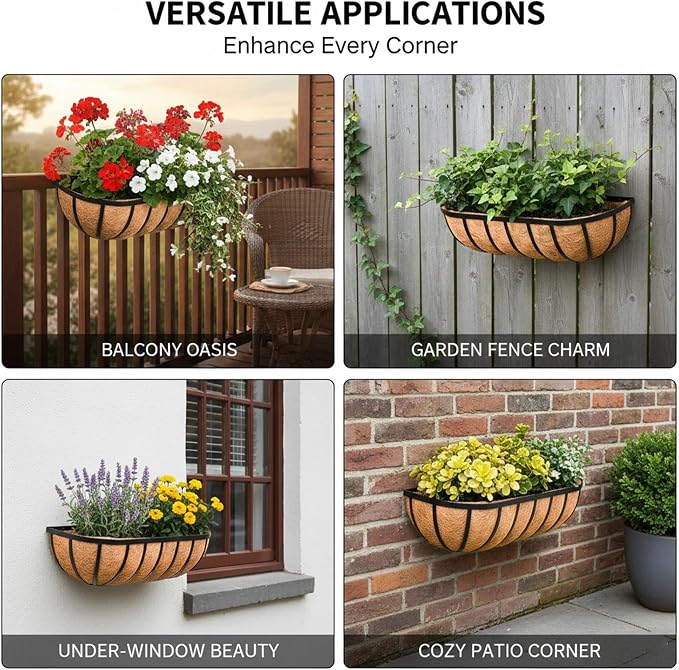 16“ Window Box Railing Planter - Image 7