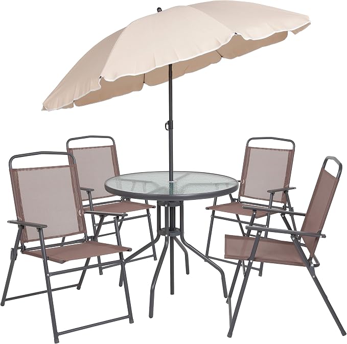 Flash Furniture Nantucket 6-Piece Patio Dining Set - Image 15