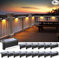 SOLPEX Solar Fence Lights Outdoor, Solar Step Lights Waterproof LED Deck Lights by Solpex