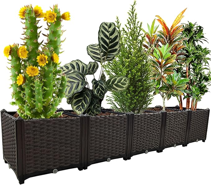 Large Planters for Outdoor Plants pots Elevated Garden Boxes Raised Garden Bed by TDDSS