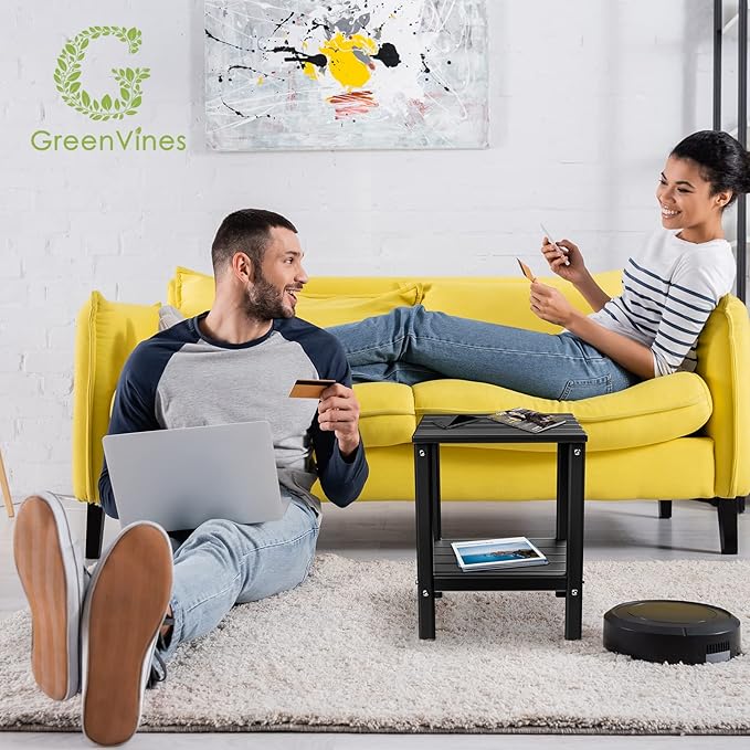 GREENVINES Adirondack-Outdoor-Side-Table | 14 x 13 Inches | HDPE Plastic | All - Image 4