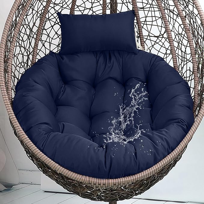 Outdoor Egg Chair Cushion Waterproof Washable Hanging Egg Chair Cushions by Eoieov