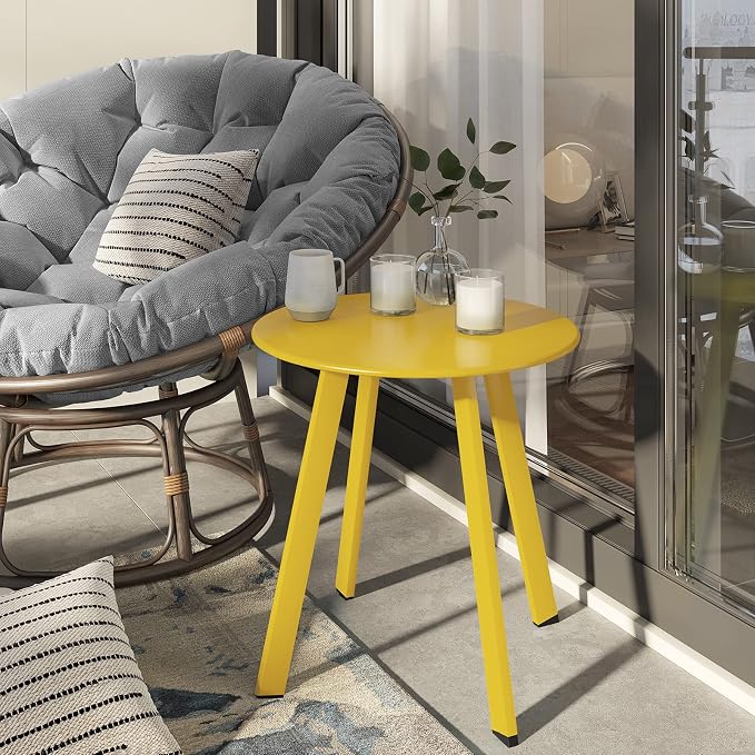 Grand patio Outdoor Side Table Round End Table - Image 9