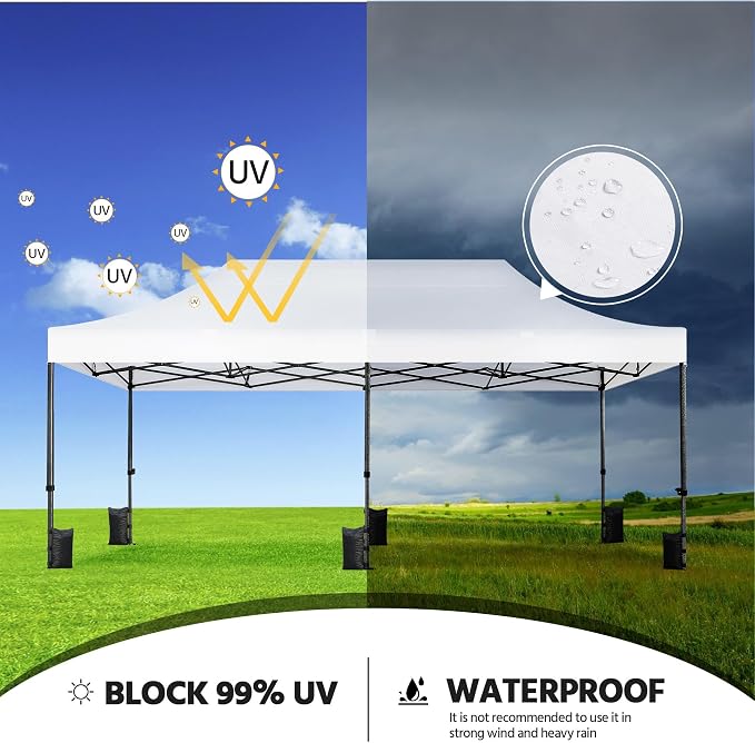 Yaheetech Heavy Duty Pop Up Canopy Tent, 10x20 Commercial Instant Shelter Tent - Image 2