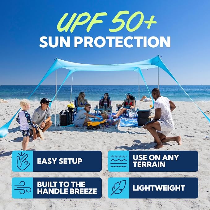 Sun Ninja Beach Tent Sun Shelter UPF50+ - Image 3