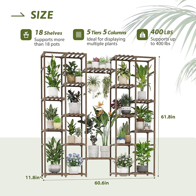 Plant Stand Indoor Tall Hanging Plant Shelf 16 Tiers Large Outdoor Plant Rack - Image 3