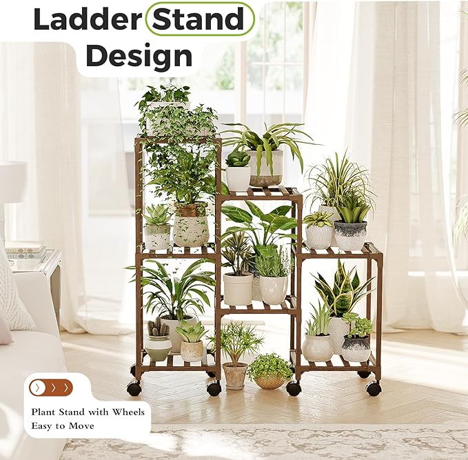 Bamworld Plant Stand with Wheels - Image 2