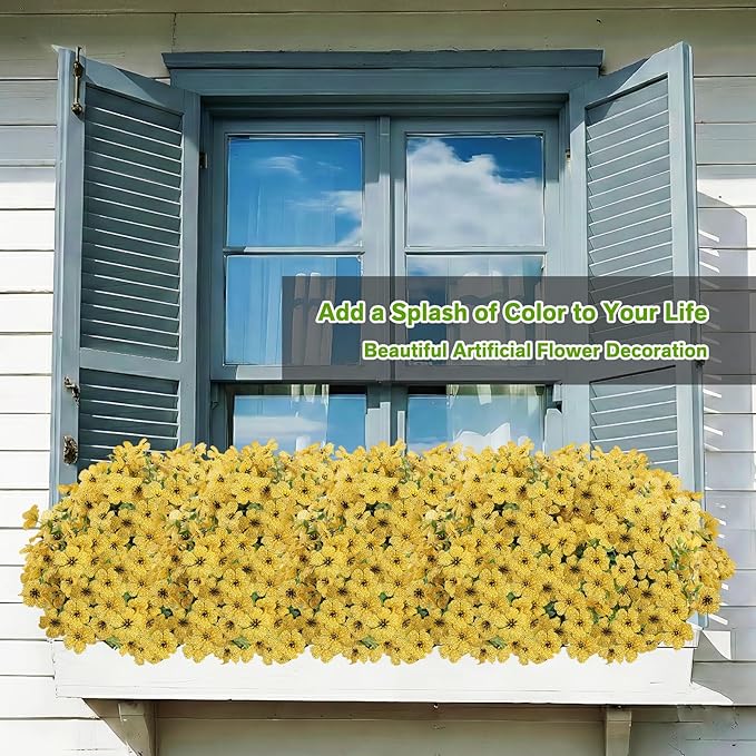 Artificial Flowers for Outdoor, Silk Flowers No Fade Fake Plastic Flowers UV - Image 6