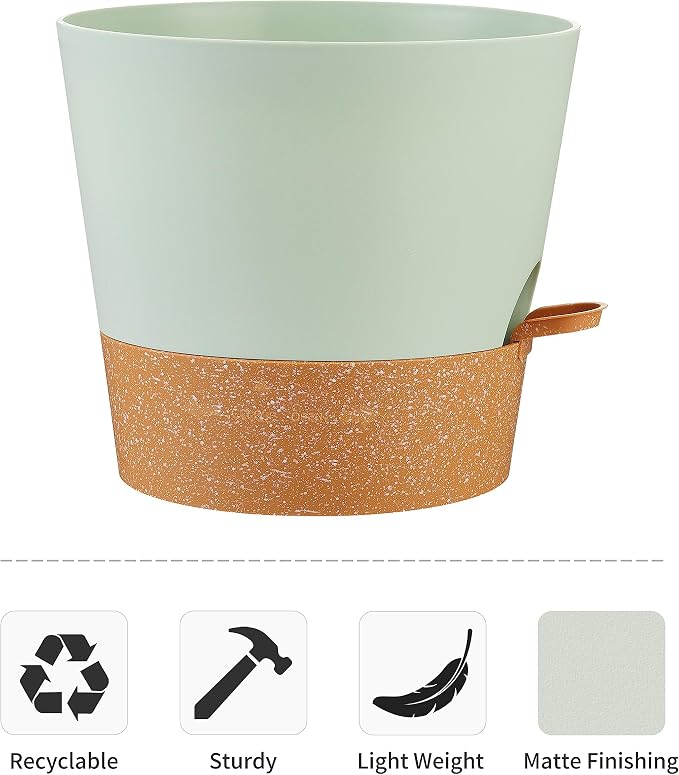 FaithLand 2-Pack 10 Inch Planter Pots - Image 4