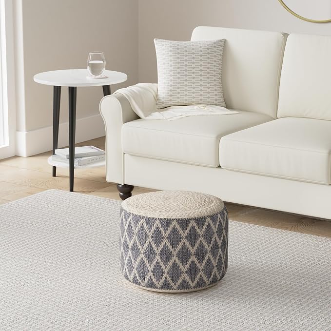 SIMPLIHOME Edgeley Round Pouf - Image 2