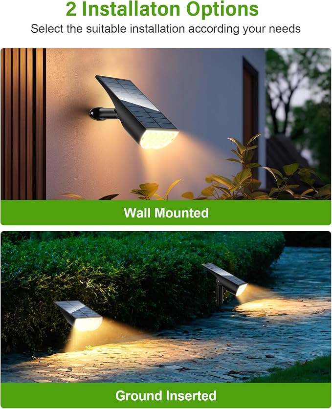 Solar Spot Lights Outdoor, Solar Lights Outdoor Waterproof IP65, 3 Brightness - Image 6