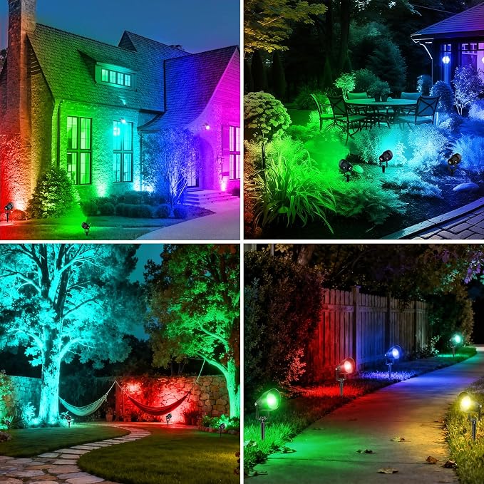 RGB Color Changing Spotlights Outdoor, LED Landscape Lighting - Image 7