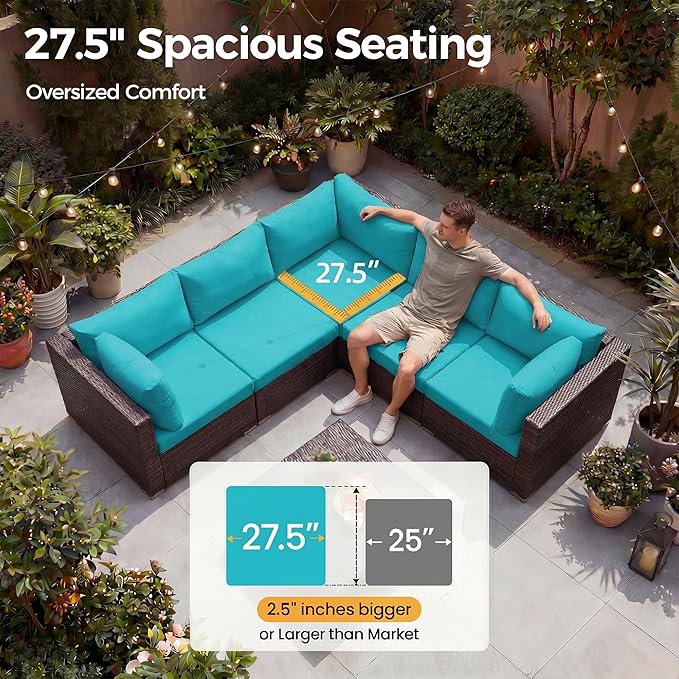 NICESOUL Modern Outdoor Couches - Image 6
